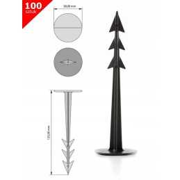 Tvirtinimo kaiščiai gardenpeg neaustiniams sodo kilimėlių audiniams 125 mm - 100 vnt.