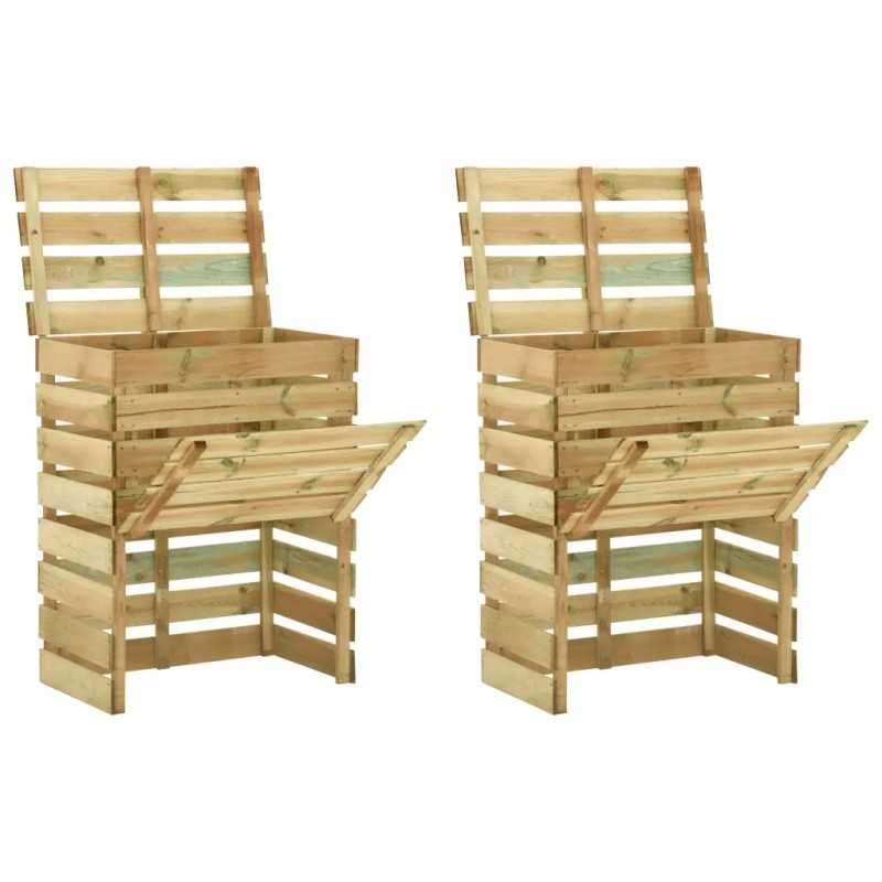 Medinis sodo komposteris 80x50x100 cm, žalias