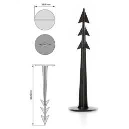 Tvirtinimo kaiščiai gardenpeg neaustiniams sodo kilimėlių audiniams 125 mm - 100 vnt.