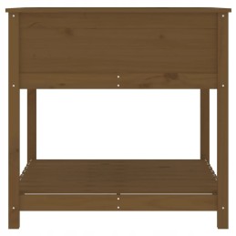 Vidaxl Planter with Shelf Honey Brown 82.5x82.5x81 cm Pinewood