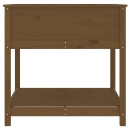Vidaxl Planter with Shelf Honey Brown 82.5x82.5x81 cm Pinewood