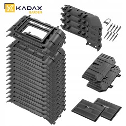 Juodas modulinis sodo komposteris, atsparus šalčiui, trąšų bakas, 1250 l