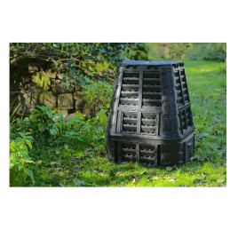 Plastikinis sodo komposteris, juodas, 740 l