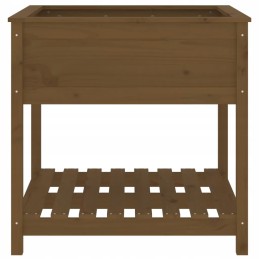 Vidaxl puķu pods ar polkas medus brūns 82 5x82 5x81 cm priedes koks