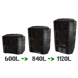 Modulinis komposteris 600l juodas g-comp Polikas