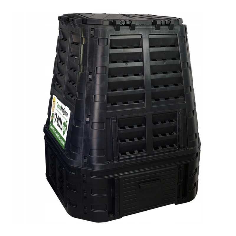 G-comp 740l juodas lenkiškas komposteris, atsparus šalčiui