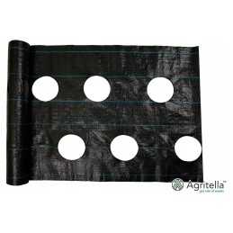✨Agritella nuo piktžolių agrotekstilė su skylutėmis sodinti vienam metrui, 0,8x1m, juoda