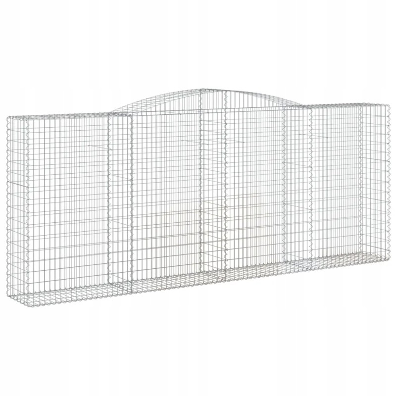 Dekoratyvinis gabioninis krepšelis 400x50x160/180 cm, sidabrinis