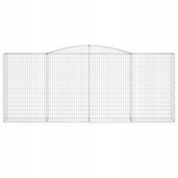 Decorative gabion basket 400x50x160/180 cm, silver