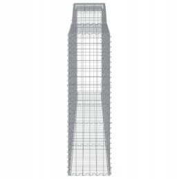 Decorative gabion basket 400x50x160/180 cm, silver