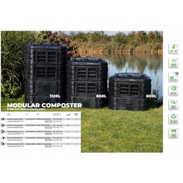 Modulinis komposteris, ištisus metus šalčiui atsparus komposteris, 860l