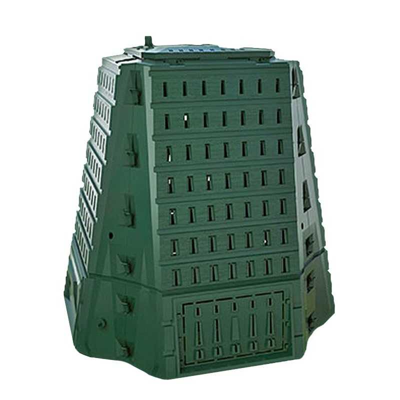 Biocompo vienos kameros komposteris, 900 l, miško žalias