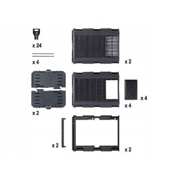 Prosperplast 2 kamerų juodas komposteris