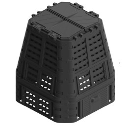 Plastikinis sodo komposteris, juodas, 740 l