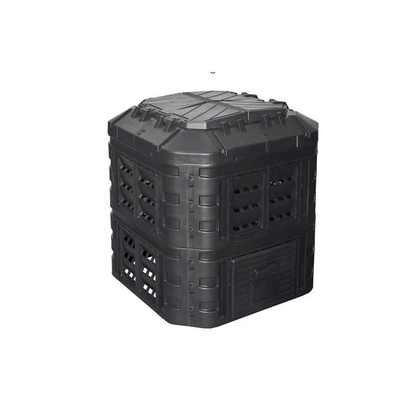 Plastikinis sodo komposteris 600 l, juodas