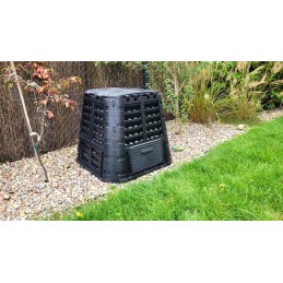 Plastikinis sodo komposteris, juodas, 480 l