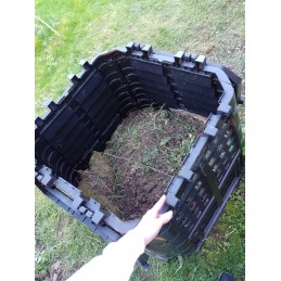 Plastikinis sodo komposteris, juodas, 480 l