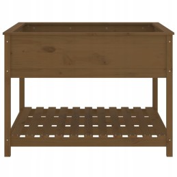 Puķupods ar polku medus brūns 111 5x111 5x81 cm priedes koks
