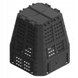 Plastikinis sodo komposteris, juodas, 740 l