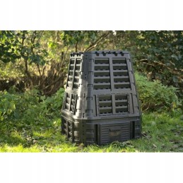 Plastikinis sodo komposteris, juodas, 740 l