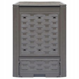 Vidaxl komposteriai, 3 vnt, 60x60x83 cm, 900 l, plastikinis rotangas