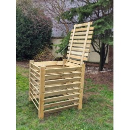 Komposteris su dangteliu 1700 litrų