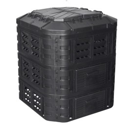 Plastikinis sodo komposteris 860 l, juodas