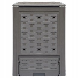 Vidaxl komposteriai 3 vnt 60x60x83 cm 900 l plastikinis rotangas