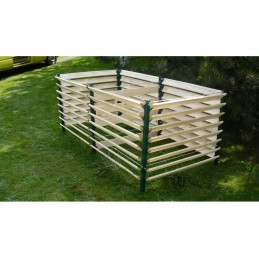 Komposteris, metalinis ir medinis karkasas, 2 5 m3