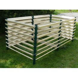 Komposteris, metalinis ir medinis karkasas, 2 5 m3