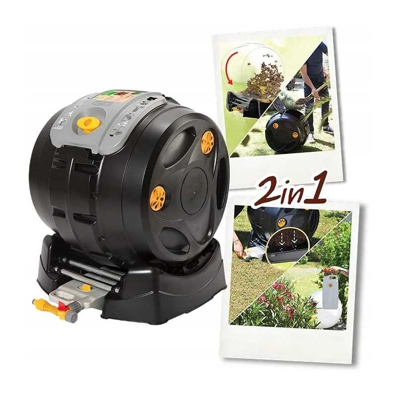 Hozelock 100l rotacinės kameros komposteris 2in1
