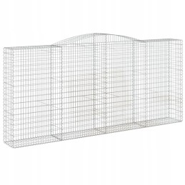 Vidaxl arkinis gabionų krepšys 400x50x180 200 cm cinkuotas geležis