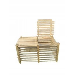 Medinis komposteris - vienetinis - 200x100x105 su 2 dangteliais