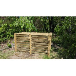 Medinis komposteris - vienetinis - 200x100x105 su 2 dangteliais