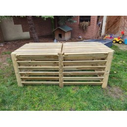 Medinis komposteris - vienetinis - 200x100x105 su 2 dangteliais