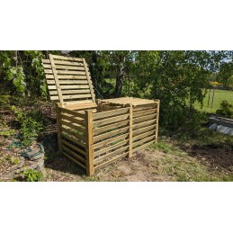 Medinis komposteris - vienetinis - 200x100x105 su 2 dangteliais