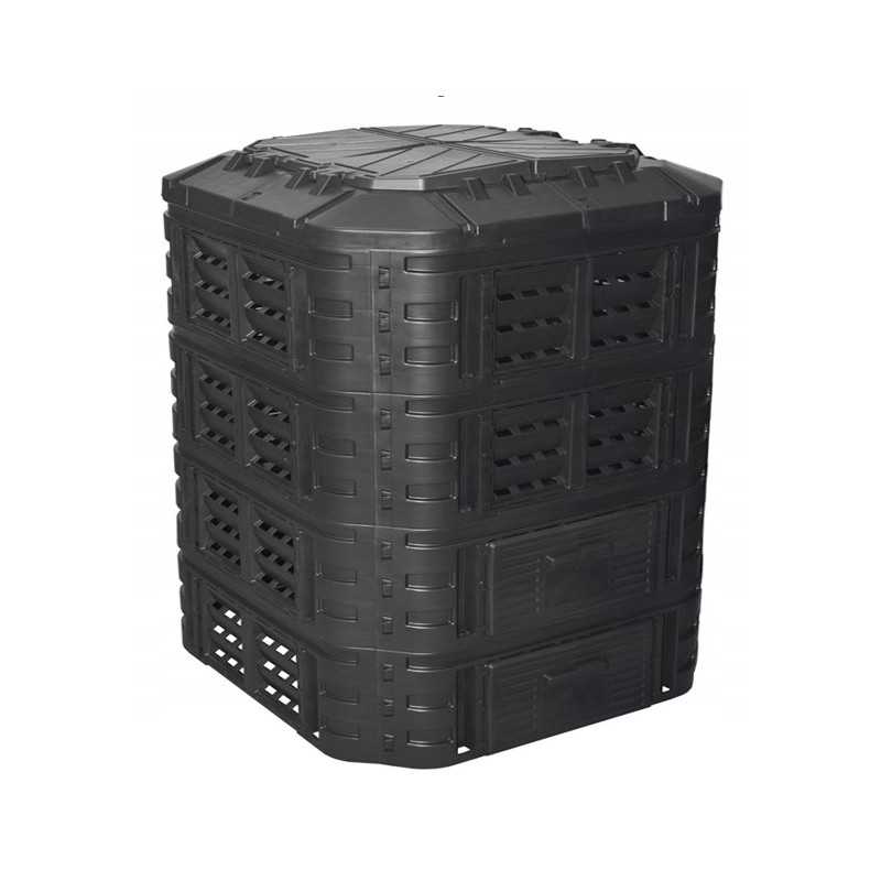 Plastikinis sodo komposteris 1120 l, juodas