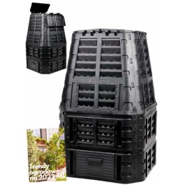 1 kameros ecobat komposteris, 1000 l, juodas