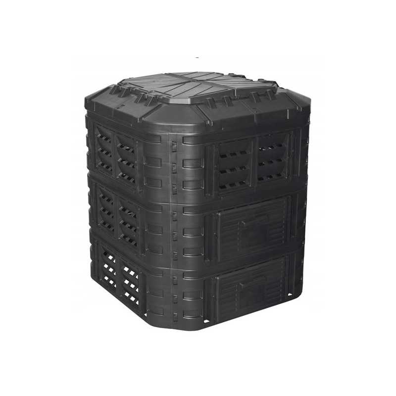 Plastikinis sodo komposteris 860 l, juodas