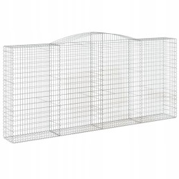 Arched gabion basket 400x50x180/200 cm, galvanized iron