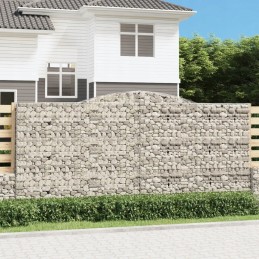 Arched gabion basket 400x50x180/200 cm, galvanized iron