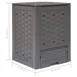 Komposteriai 3 vnt 60x60x83 cm 900 l rotango