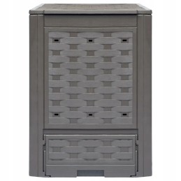 Vidaxl komposteriai 2 vnt 60x60x83 cm 600 l plastikinis rotangas