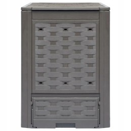 Vidaxl komposteriai 3 vnt 60x60x83 cm 900 l plastikinis rotangas