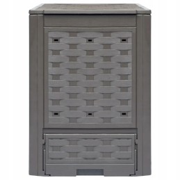 Komposteriai 2 vnt 60x60x83 cm 600 l plastikinis rotangas