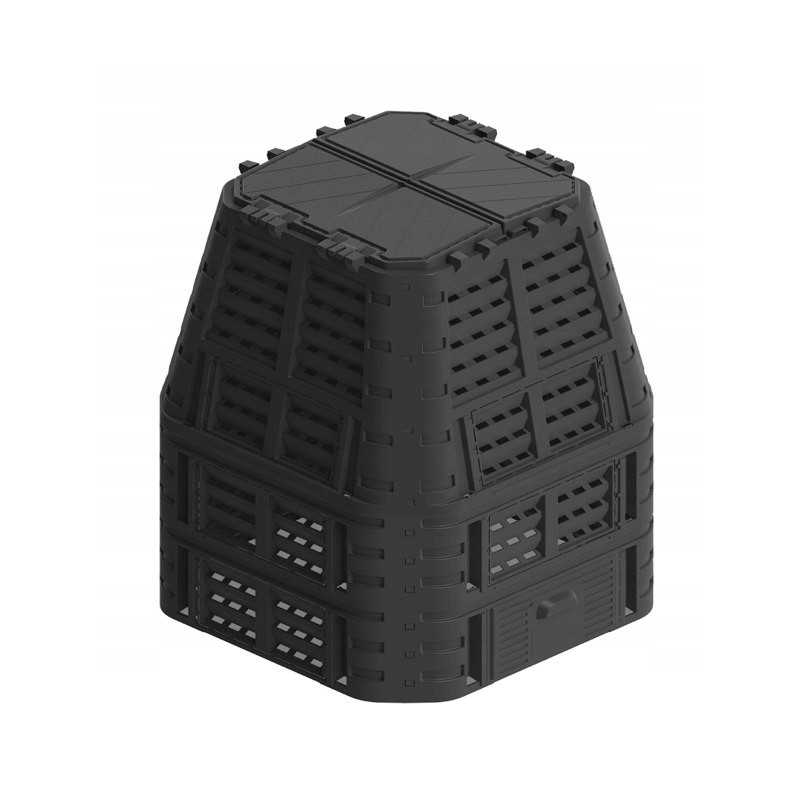 Plastikinis sodo komposteris, juodas, 1000 l