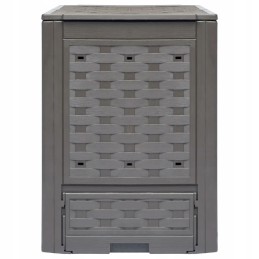 Vidaxl komposteriai 2 vnt 60x60x83 cm 600 l plastikinis rotangas