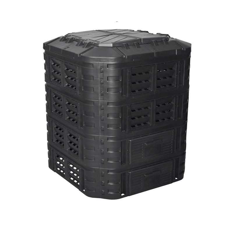 Plastikinis sodo komposteris 1120 l, juodas