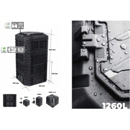 1260l komposteris, stiprus ištisus metus veikiantis multikomposteris
