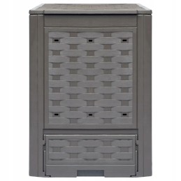 Vidaxl komposteriai 3 vnt 60x60x83 cm 900 l plastikinis rotangas 278918